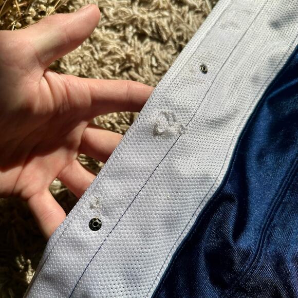 Vintage 90s Nike Navy Track Pants Snap Button Mens Size M - Picture 13 of 16